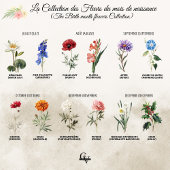 Fleur de février aquarelle botanique primevère ポスター