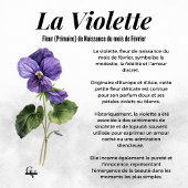 Fleur de février aquarelle botanique violette ポスター