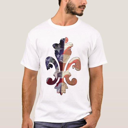 Fleur de Independence FlagのTシャツ Tシャツ (正面)