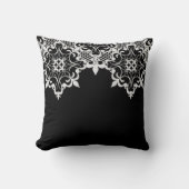 Fleur De Lace Blackのの枕 クッション (正面)