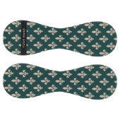 Fleur de Lis, Beige on Green, Royal, Your Name ソフトボール (パネル)