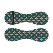 Fleur de Lis, Beige on Green, Royal, Your Name 野球ボール (パネル)