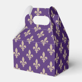 Fleur de Lis, Beige on Purple, Royal, Your Name フェイバーボックス (裏面サイド)