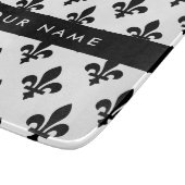 Fleur de Lis, Black on White, Black, Your Name カッティングボード (角)