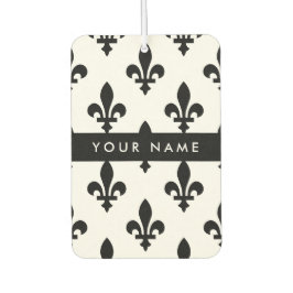 Fleur de Lis, Black on White, Black, Your Name カーエアーフレッシュナー