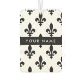 Fleur de Lis, Black on White, Black, Your Name カーエアーフレッシュナー (裏面)