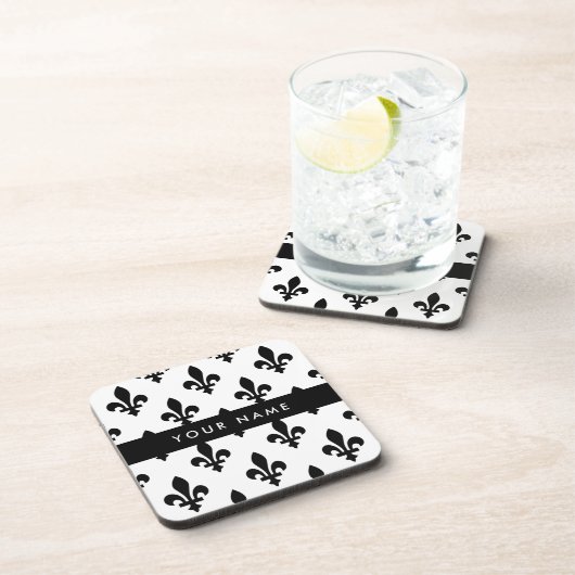 Fleur de Lis, Black on White, Black, Your Name コースター (右側)