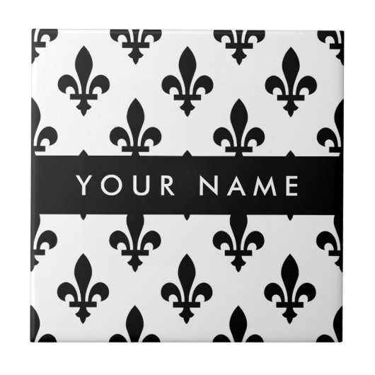 Fleur de Lis, Black on White, Black, Your Name タイル (正面)