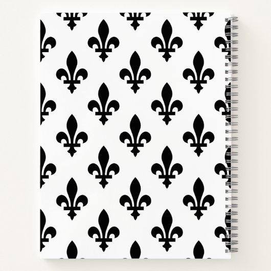 Fleur de Lis, Black on White, Black, Your Name ノートブック (裏面)