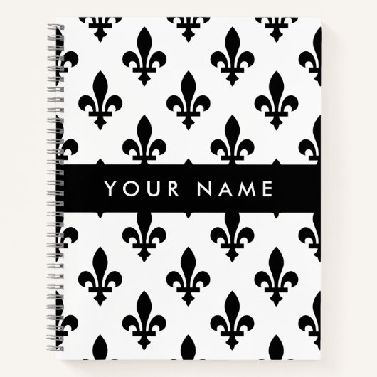 Fleur de Lis, Black on White, Black, Your Name ノートブック (正面)