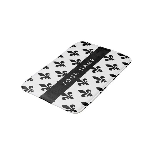 Fleur de Lis, Black on White, Black, Your Name バスマット (アングル)
