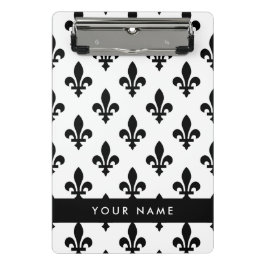 Fleur de Lis, Black on White, Black, Your Name ミニクリップボード