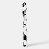 Fleur de Lis, Black on White, Black, Your Name iPhoneケース (左側面)