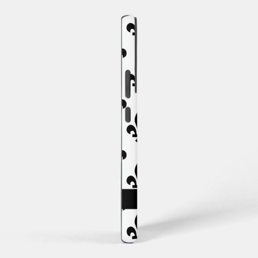 Fleur de Lis, Black on White, Black, Your Name Samsung Galaxyケース (右側面)