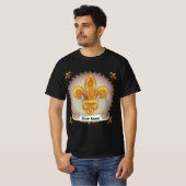 Fleur De Lis Family Crest Surname Tシャツ (正面フル)