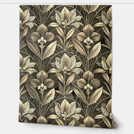 Fleur de lis Geometric Art Deco Gold Pattern 壁紙