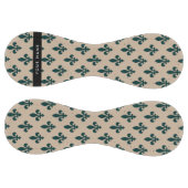 Fleur de Lis, Green on Beige, Royal, Your Name ソフトボール (パネル)