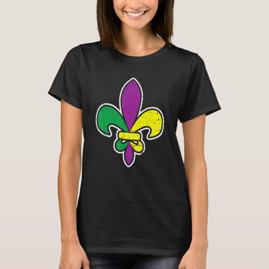 Fleur De Lis Mardi Gras Carnival  New Orleans Tシャツ (正面)