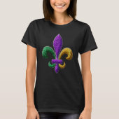 Fleur De Lis Mardi Gras Carnival Symbol New Orlean Tシャツ (正面)