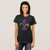 Fleur De Lis Mardi Gras Carnival Symbol New Orlean Tシャツ (正面フル)