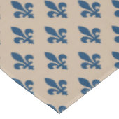 Fleur de Lis, Navy Blue on Beige, Royal, Your Name テーブルクロス (アングル)