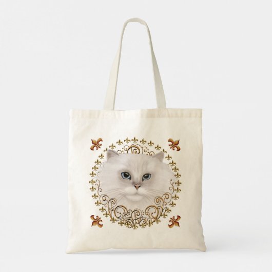 Fleur De Lis Persian Cat トートバッグ (裏面)