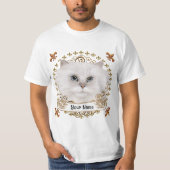 Fleur De Lis  Persian Cat  Tシャツ (正面)