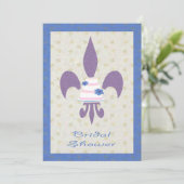 Fleur de Lysのウエディングケーキのブライダルシャワーの招待状 招待状 (スタンド正面)