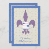 Fleur de Lysのウエディングケーキのブライダルシャワーの招待状 招待状 (正面/裏面)