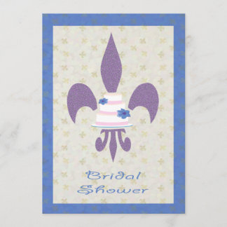 Fleur de Lysのウエディングケーキのブライダルシャワーの招待状 招待状