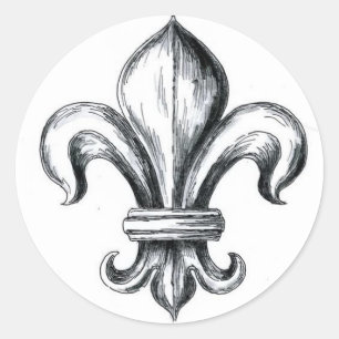 fleur de lys ラウンドシール
