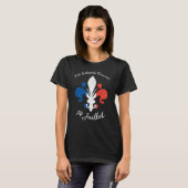 Fleur de Lys Fete Nationale Francaise 14 Juillet Tシャツ (正面フル)