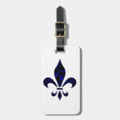 Fleur De Lys Luggageのラベル(あなたの接触情報を加えて下さい) ラゲッジタグ (正面縦)