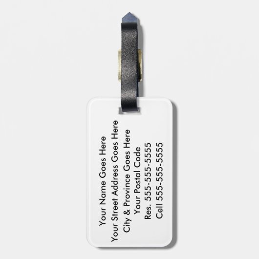 Fleur De Lys Luggageのラベル(あなたの接触情報を加えて下さい) ラゲッジタグ (裏面縦)