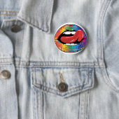 Fleur De Rainbow Lickingの唇 缶バッジ (インサイチュ)