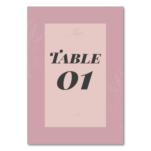 Fleur de Satin  テーブルナンバー (正面)