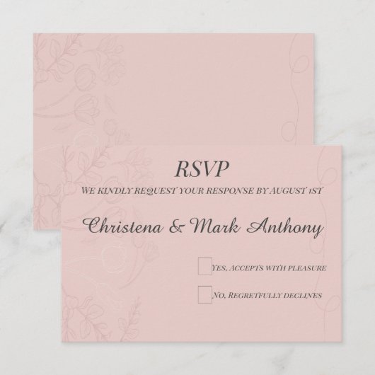 Fleur de Satin  出欠カード (正面/裏面)