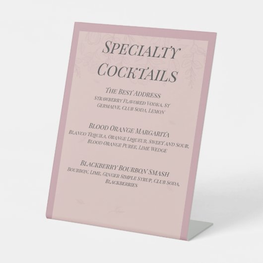 Fleur de Satin Bar 台座サイン (正面)