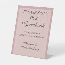 Fleur de Satin Please Sign Our Guestbook Sign 台座サイン