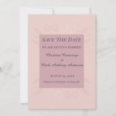 Fleur de Satin Wedding Save The Date Announcement 招待状 (正面)