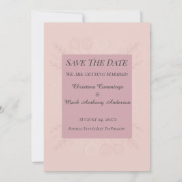 Fleur de Satin Wedding Save The Date Announcement 招待状