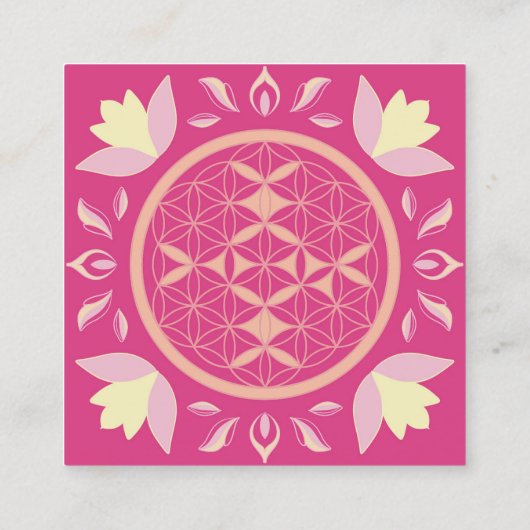 fleur de vie スクエア名刺 (裏面)