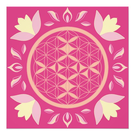 fleur de vie rose フォトプリント            (正面)