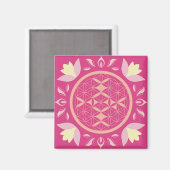 fleur de vie rose マグネット (正面/裏面)