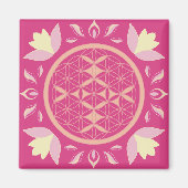 fleur de vie rose マグネット (正面)