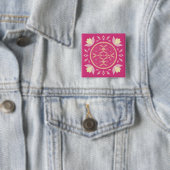 fleur de vie rose 缶バッジ (インサイチュ)