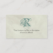 Fleur di Lys Damaskの石板の青い名刺 名刺 (裏面)