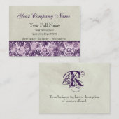 Fleur di Lys Damaskの薄紫の名刺 名刺 (正面/裏面)