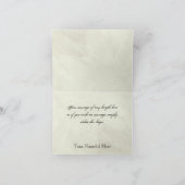 Fleur di Lys Damaskの薄紫はノート感謝していしています サンキューカード (内部)