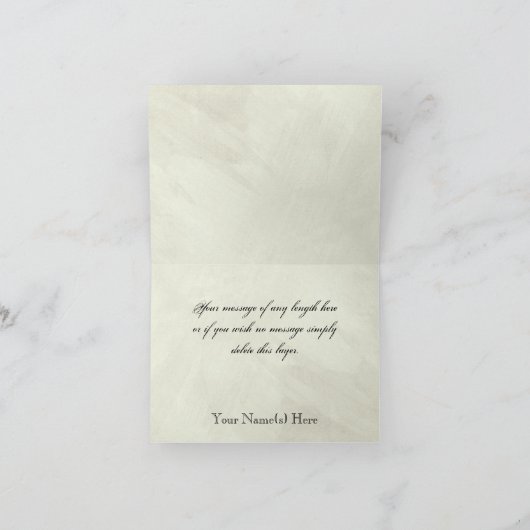 Fleur di Lys Damaskの薄紫はノート感謝していしています サンキューカード (内部)